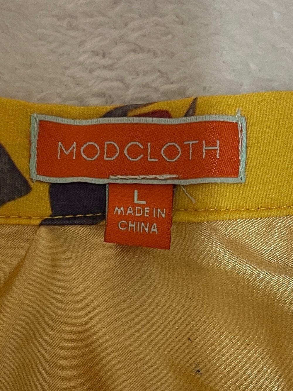 Modcloth Vibrant Yellow Floral High Waist Vintage Inspired A Line Mod Skirt L - Picture 9 of 13